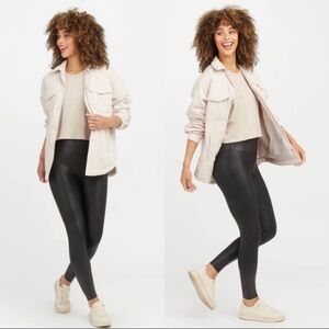 Spanx Faux Leather Leggings EUC